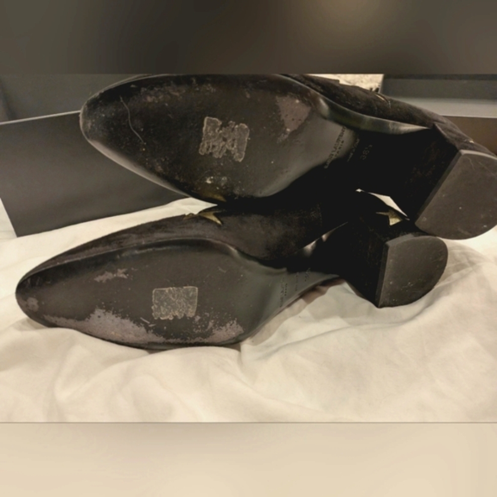 Saint Laurent Star Suede Ankle Booties - Picture 12 of 13